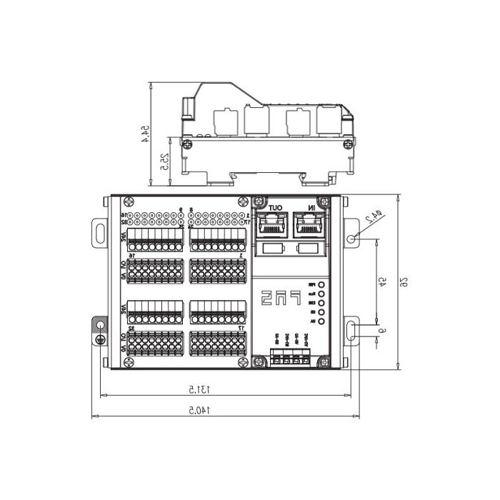 PROFINET protocol, IP20, 32DI/DO adaptive configuration,PNP、Terminal type、远程模块、009A54